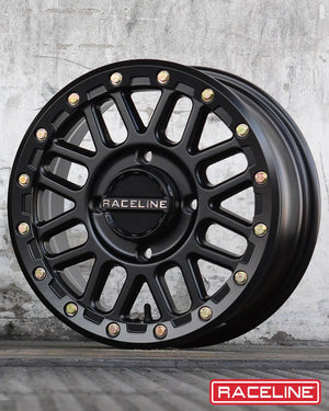 Raceline - A93B Podium Beadlock-Wheels-Raceline-14x7 I 4x110 I +10mm-Black Market UTV