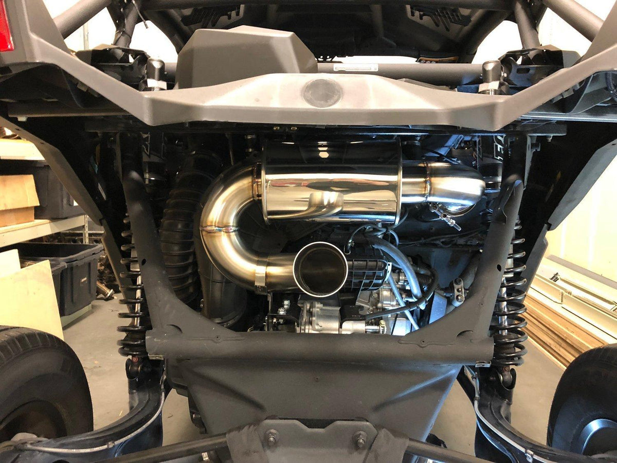 Treal Performance | 2017-2025 Can-Am X3 Rear Muffler Section-Exhaust-Treal Performance B2B-Sport Muffler-No Tip Attachment-Black Market UTV