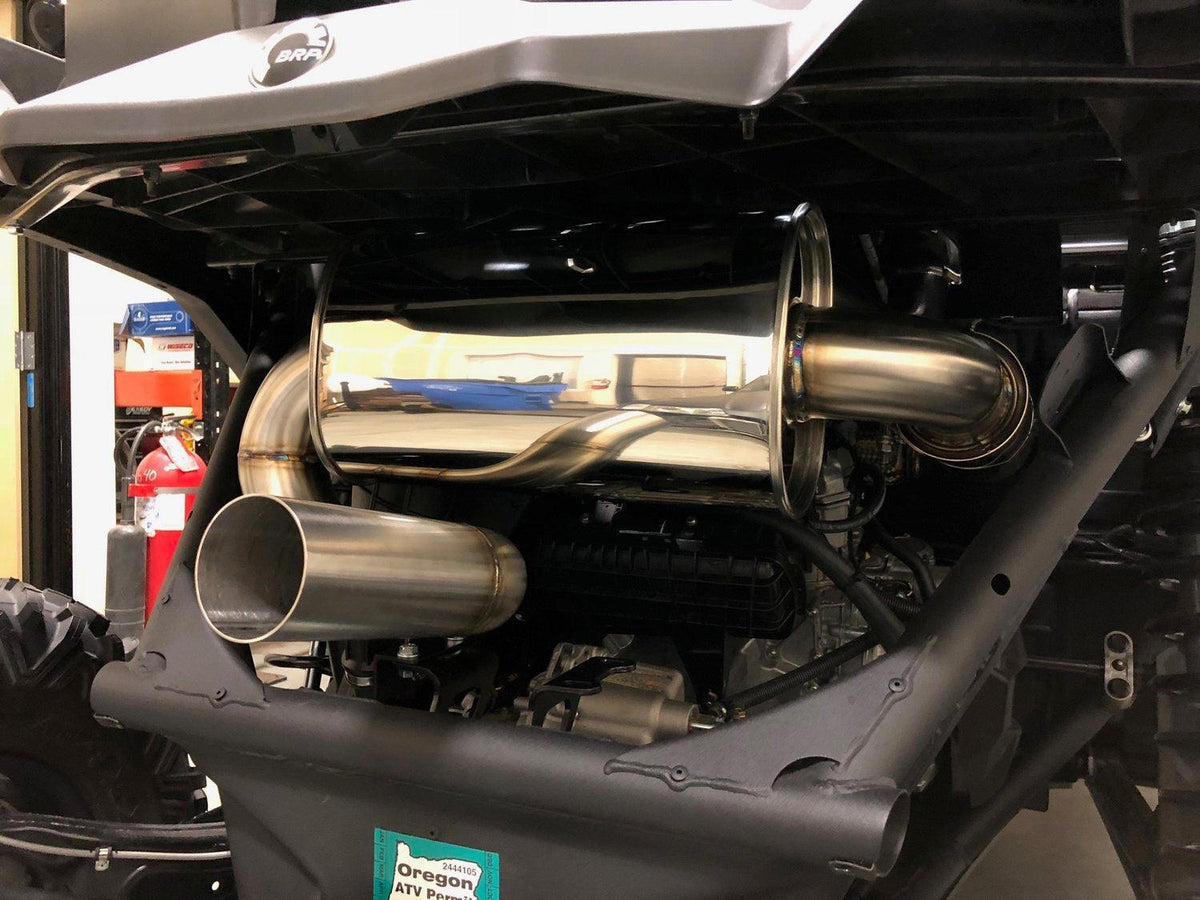 Treal Performance | 2017-2025 Can-Am X3 Rear Muffler Section-Exhaust-Treal Performance B2B-Sport Muffler-No Tip Attachment-Black Market UTV