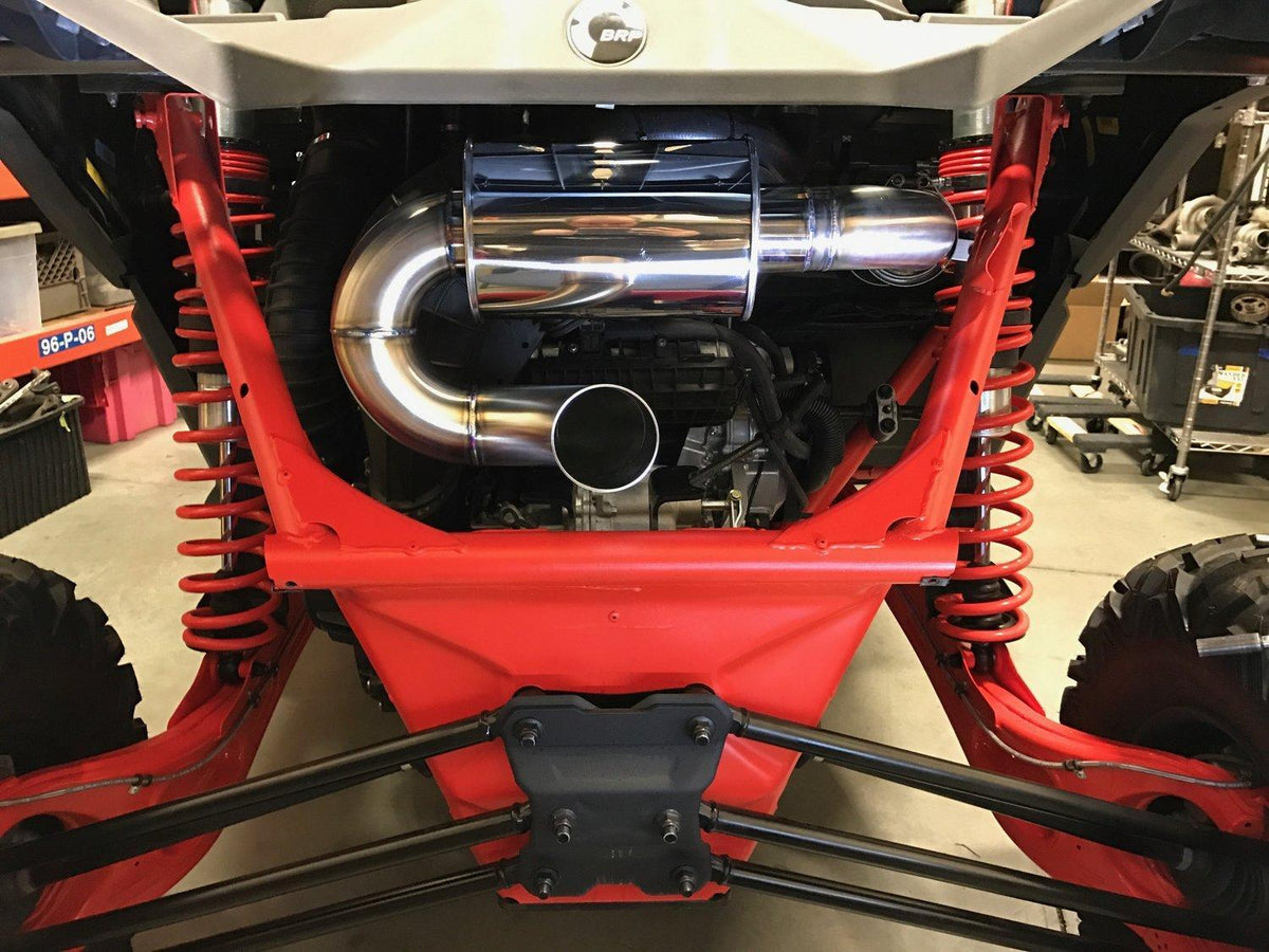 Treal Performance | 2017-2025 Can-Am X3 Rear Muffler Section-Exhaust-Treal Performance B2B-Sport Muffler-No Tip Attachment-Black Market UTV