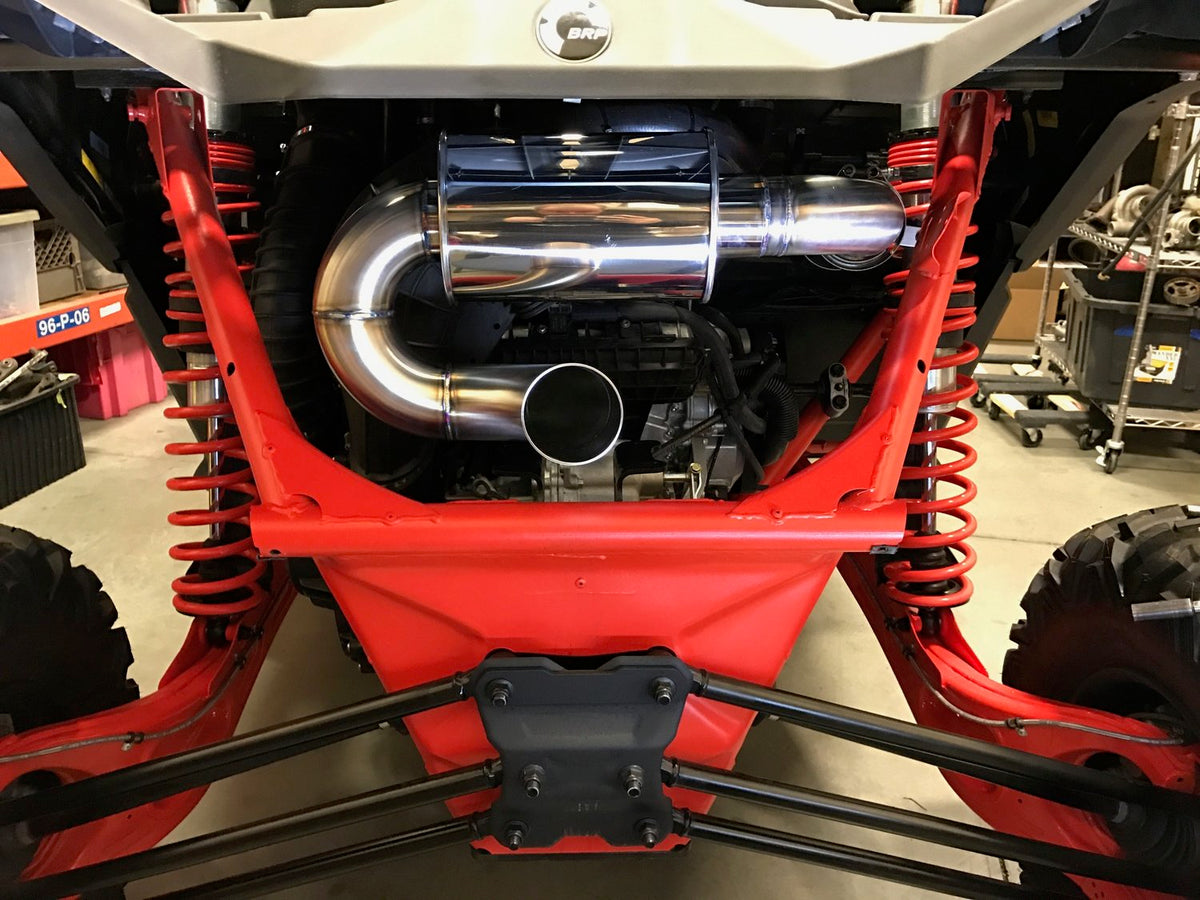 Treal Performance | 2017-2025 Can-Am X3 Rear Muffler Section-Exhaust-Treal Performance B2B-Sport Muffler-No Tip Attachment-Black Market UTV