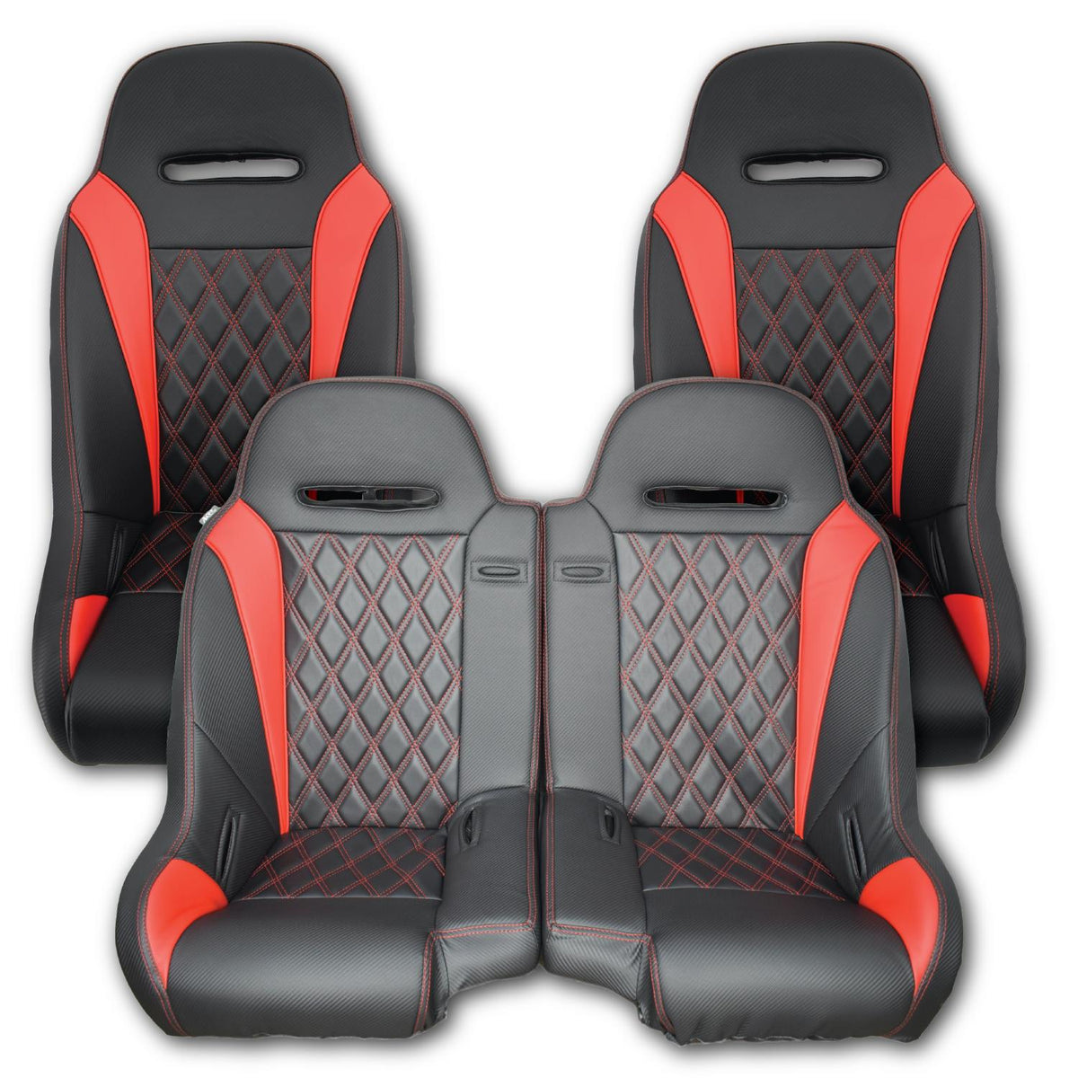 2024+ Polaris XP Bench Seat and Bucket Seat Combo-Seats-Aces Racing-Daytona-Black Market UTV