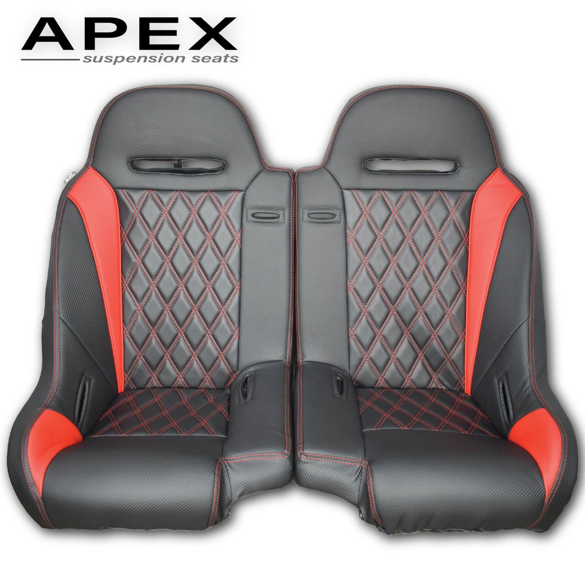 Front/Rear Split Bench Seat RZR 1000/Turbo-Seats-Aces Racing-Apex-Black-No harnesses-Black Market UTV