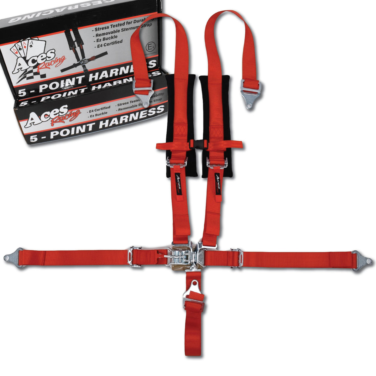 5 Point Harness (2 Inch Padding)-Harness-Aces Racing-Black-Black Market UTV