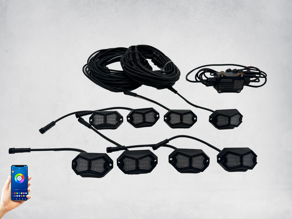 Rosewell X-1 Rocklights x8 (Kit)-Rock Lights-Marshin Whips-Black Market UTV
