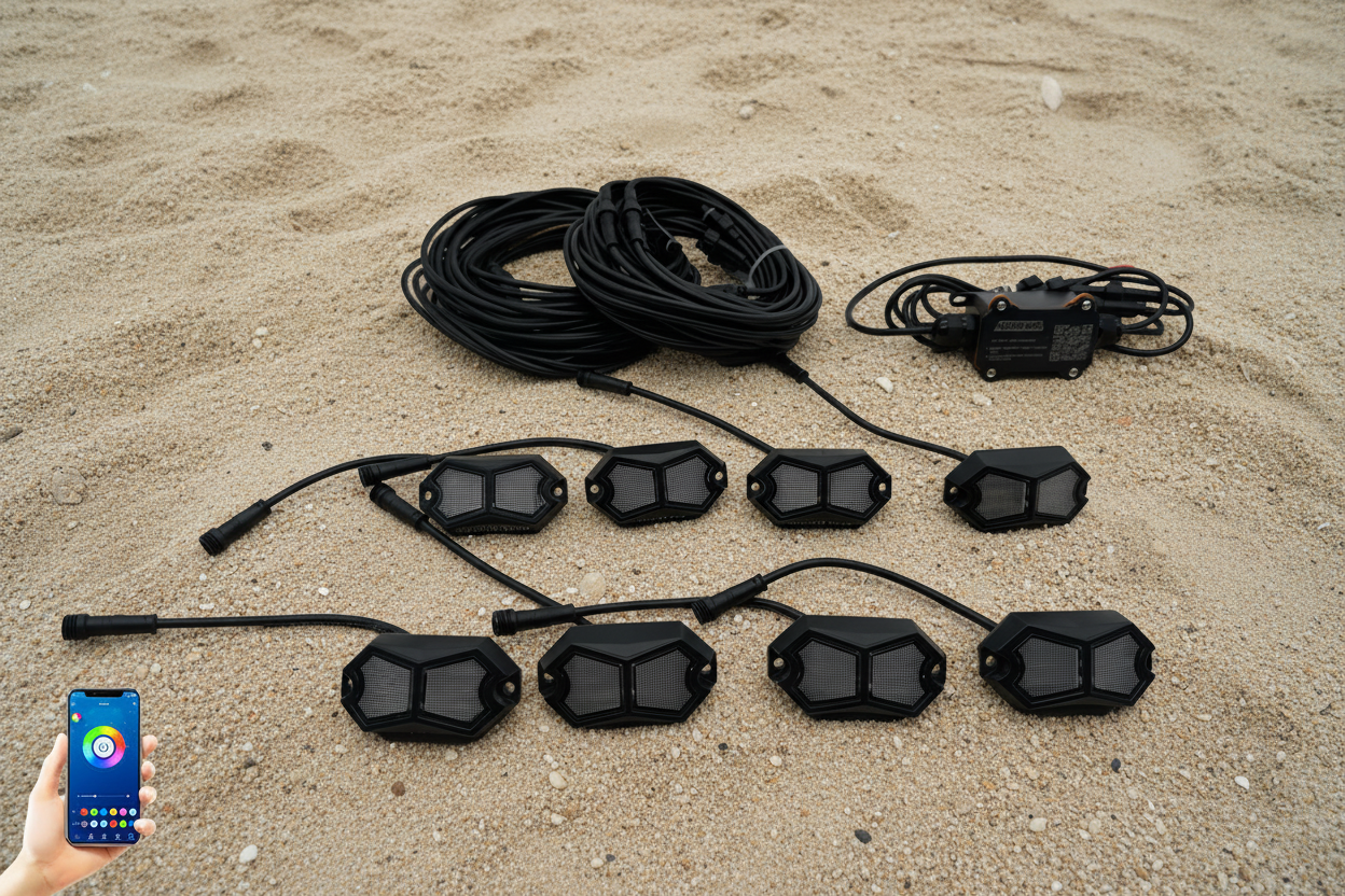 Rosewell X-1 Rocklights x8 (Kit)-Rock Lights-Marshin Whips-Black Market UTV