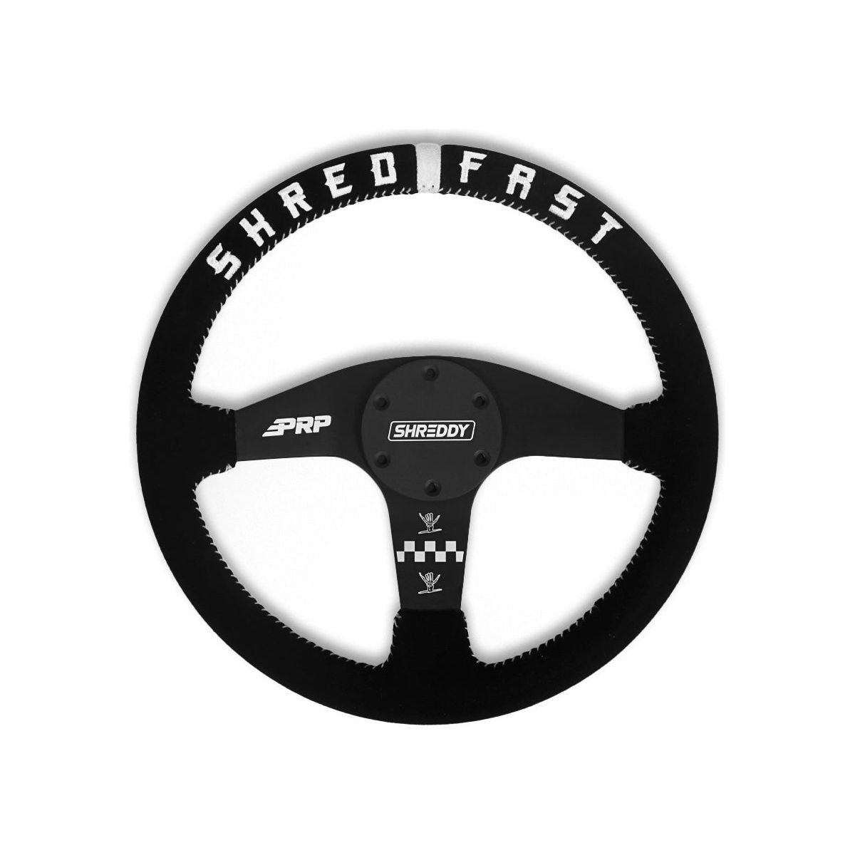 SHREDDY SHRED FAST FLAT STEERING WHEEL-Steering Wheel-prp-Black Market UTV