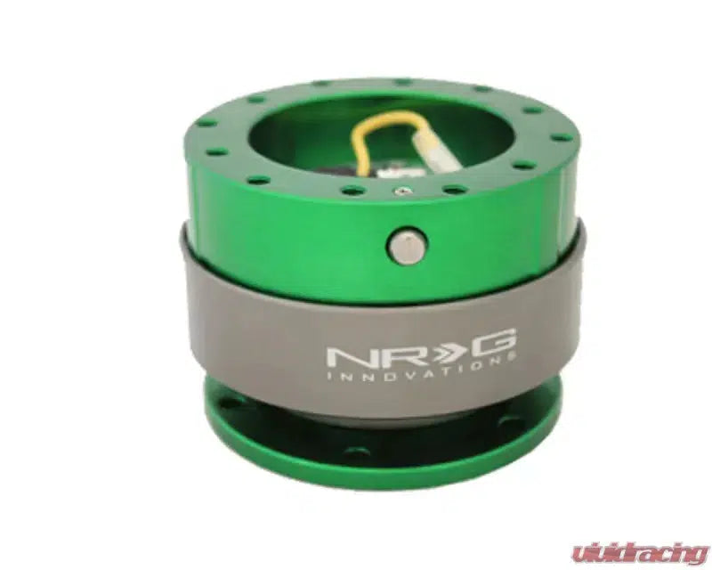 NRG Quick Release Gen 2.0 Universal-Steering Wheel-NRG-Green Body Titanium Chrome Ring-Black Market UTV