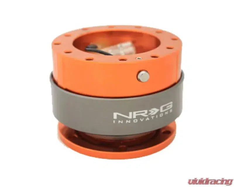 NRG Quick Release Gen 2.0 Universal-Steering Wheel-NRG-Orange Body Titanium Chrome Ring-Black Market UTV