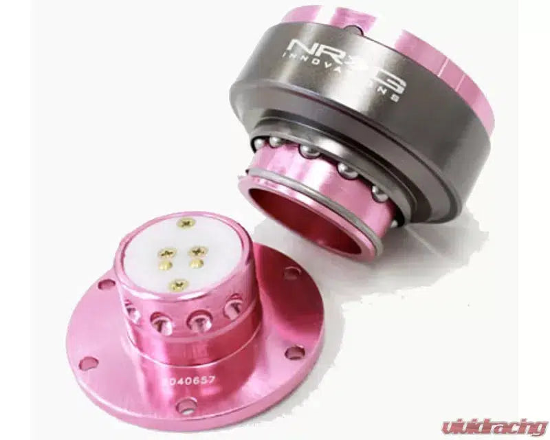 NRG Quick Release Gen 2.0 Universal-Steering Wheel-NRG-Pink Body Titanium Chrome Ring-Black Market UTV