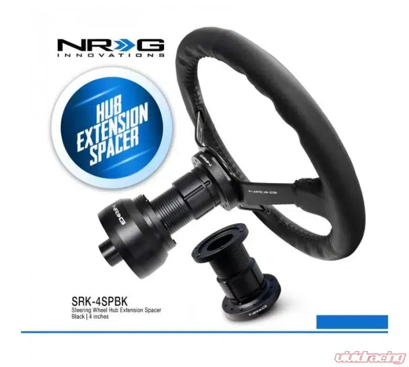 NRG 4 Inch Steering Wheel Hub Extension Spacer Black-Steering Wheel Hub-NRG-Black Market UTV