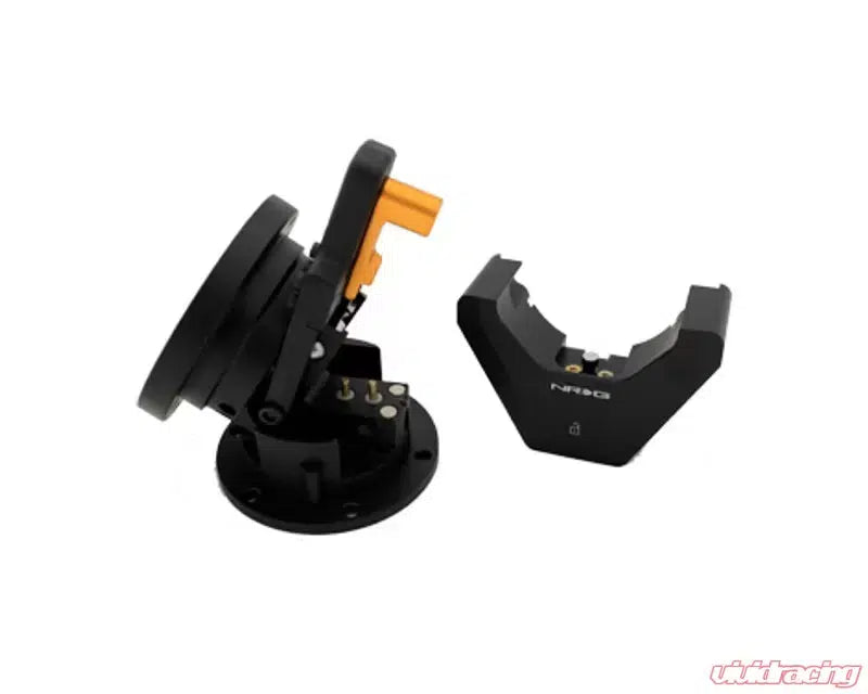 NRG Black Steering Wheel Quick Tilt System with Lock Universal-Steering Wheel-NRG-Black Market UTV