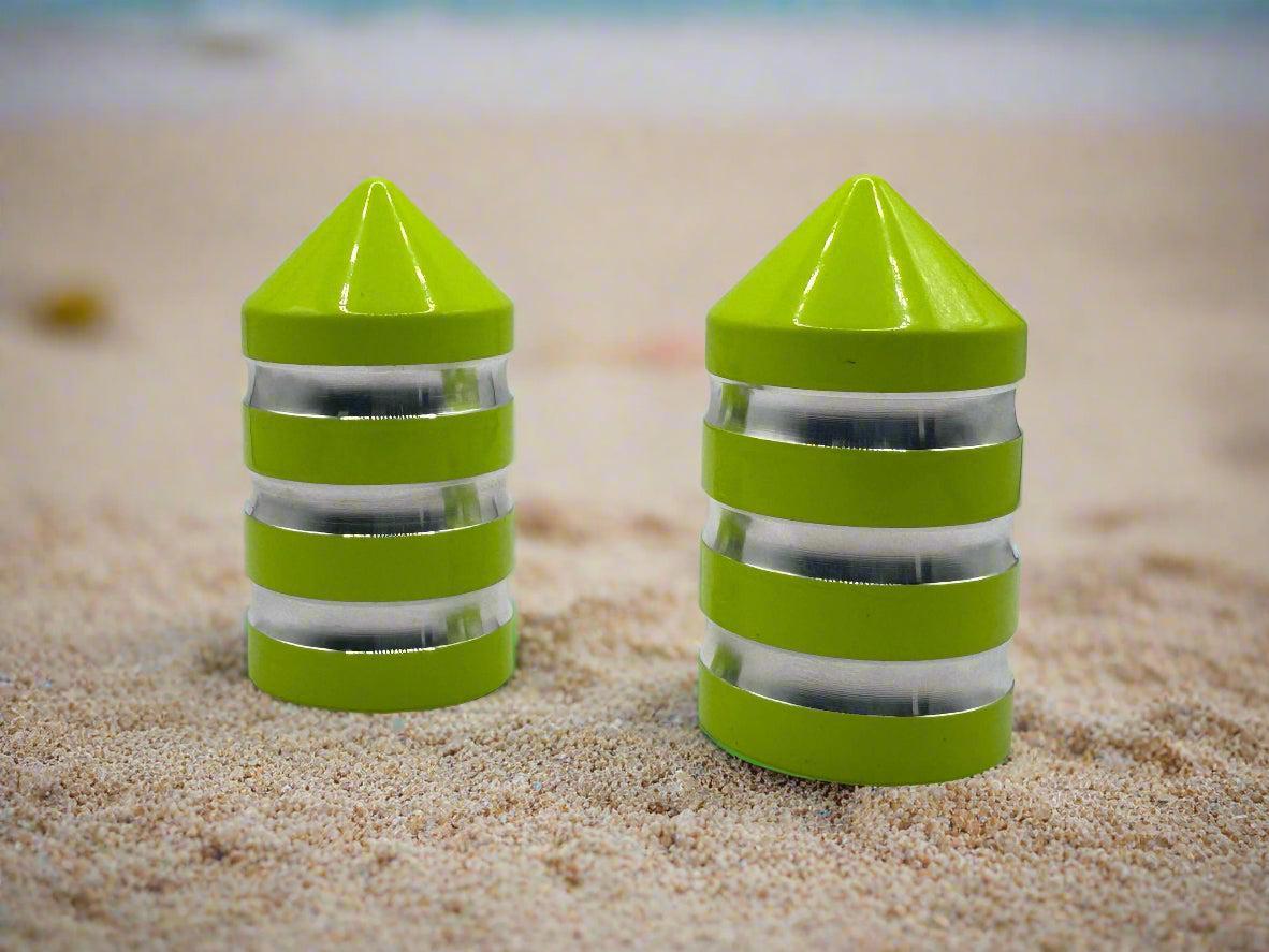 Billet Magnet Base Caps by Marshin Whips-whip accessories-Marshin Whips-Set of 2-SAVAGE SAGE GREEN-Black Market UTV