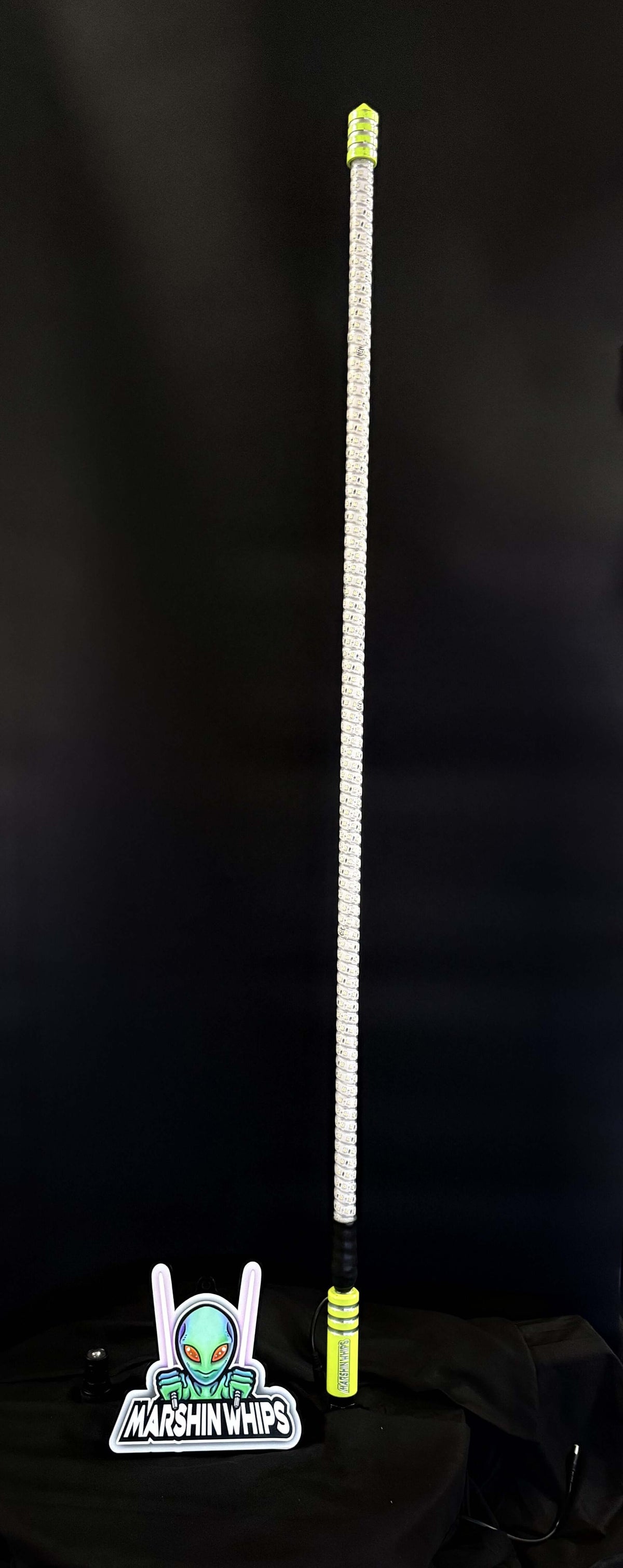 Game Changer LED Whip - Savage Sage Green Single-Marshin Whips-2 FT-RED-Black Market UTV