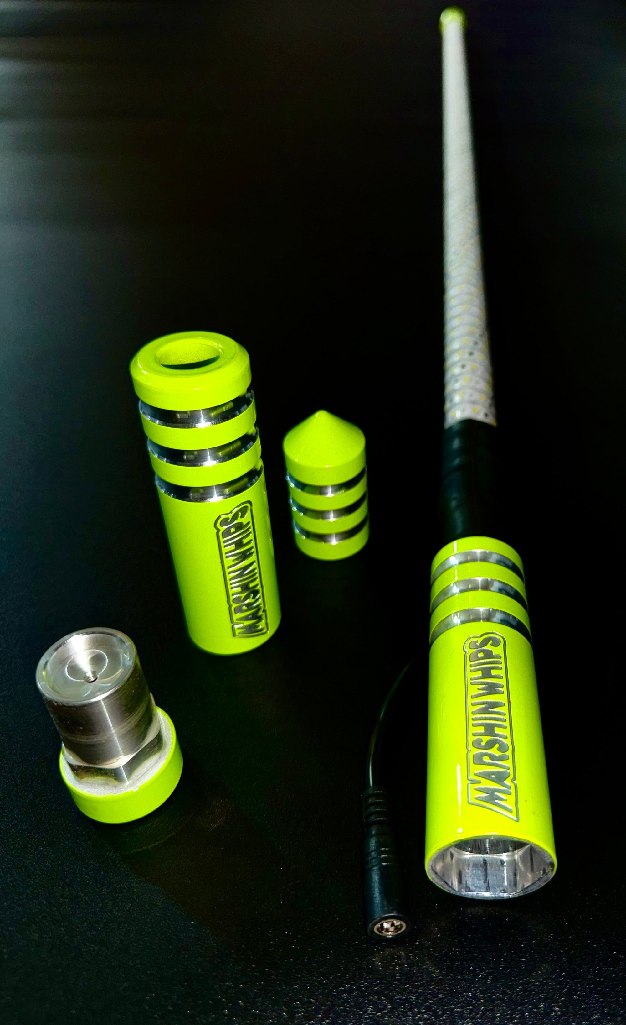 GAME CHANGER - SAVAGE SAGE GREEN (SINGLE)-Marshin Whips-2 FT-RED-Black Market UTV