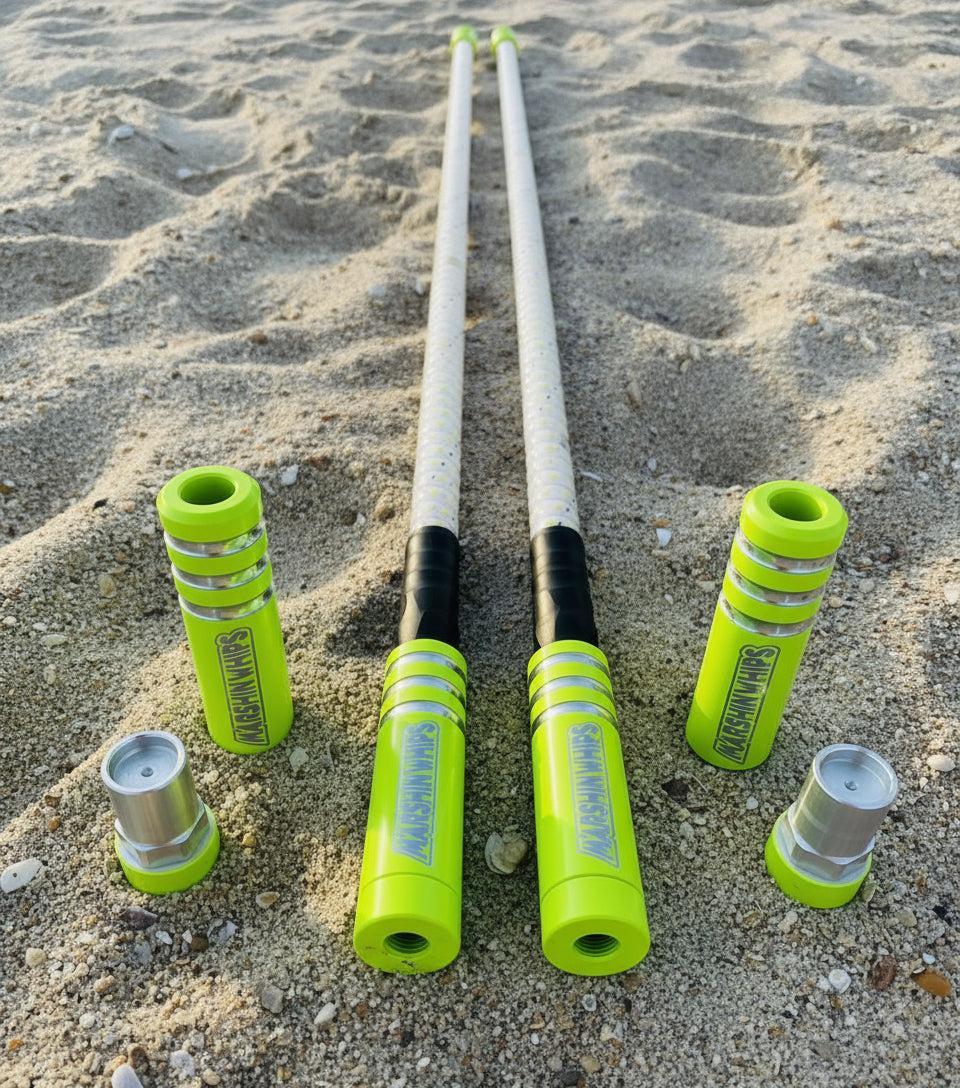 Game Changer LED Whip Set - Green, White & Red-Marshin Whips-2 FT-SAVAGE GREEN-Black Market UTV