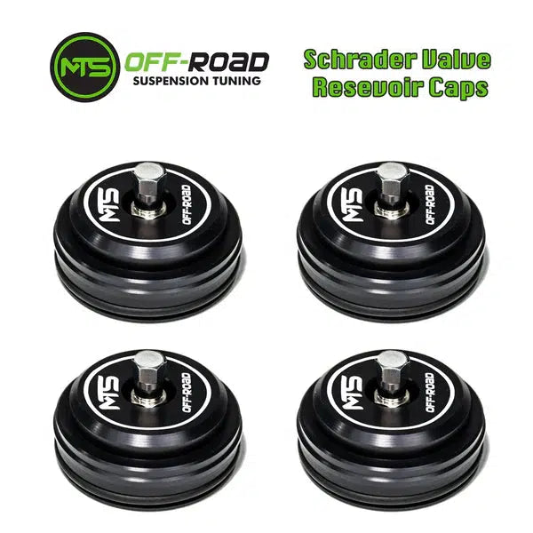 MTS Off-Road Schrader Valve Reservoir Caps (FOR FOX SHOCKS)-Billet Reservoir Cap-MTS-2.5" (Qty 4)-Black Market UTV