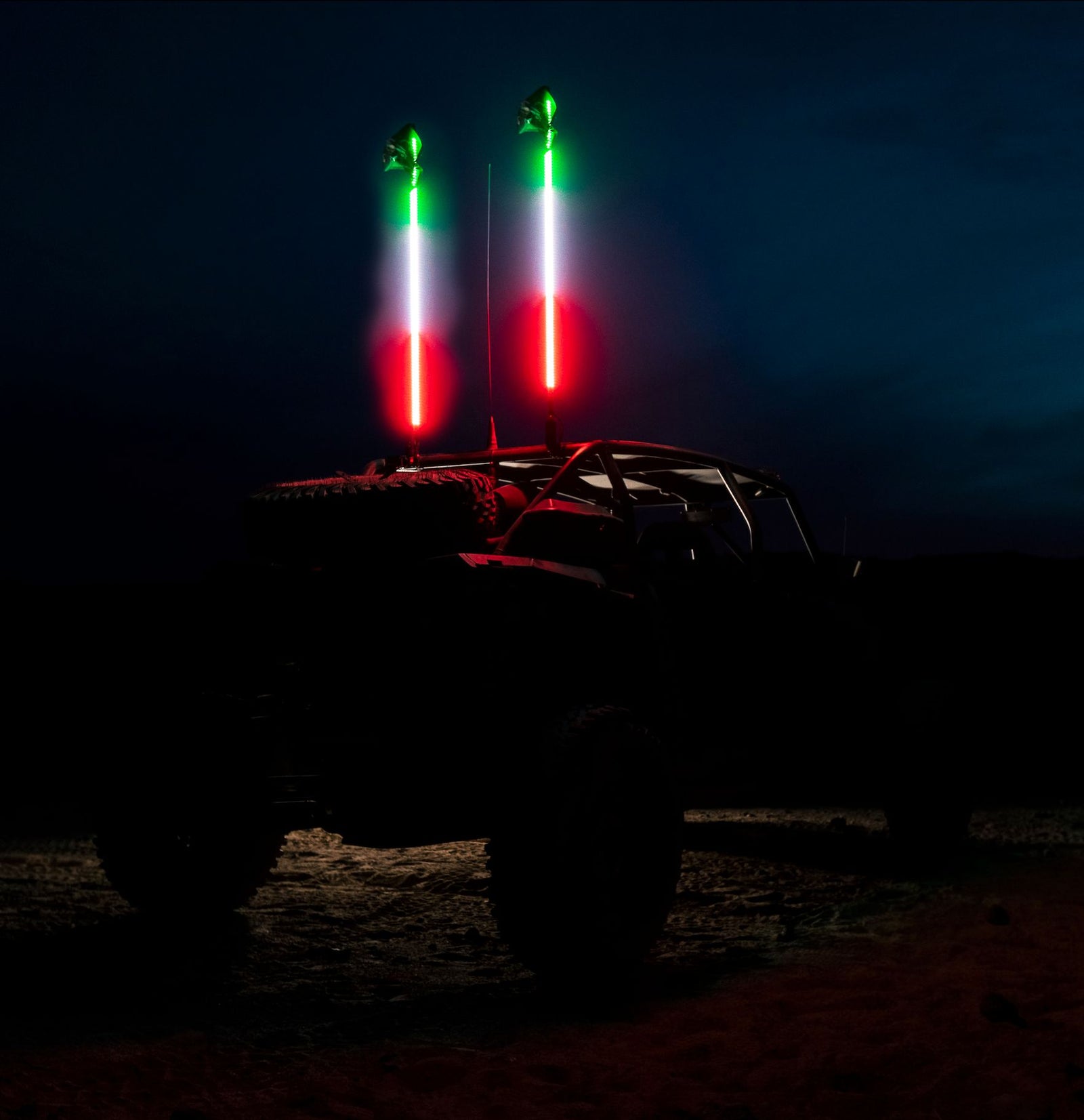 Red, White, & Green Hyper Whip-Whips-5150 Whips-4ft-Black Market UTV