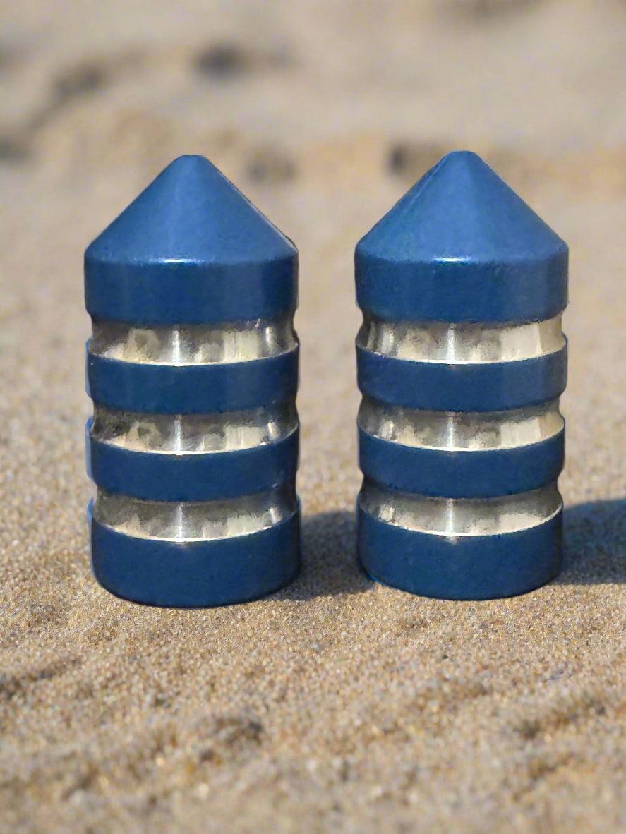 Billet Magnet Base Caps by Marshin Whips-whip accessories-Marshin Whips-Set of 2-INTENSE BLUE-Black Market UTV