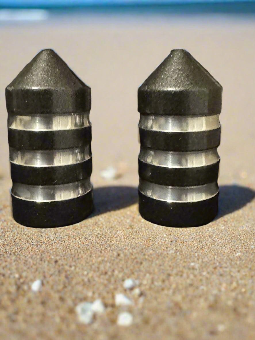Billet Magnet Base Caps by Marshin Whips-whip accessories-Marshin Whips-Set of 2-CRYSTAL GRAY-Black Market UTV