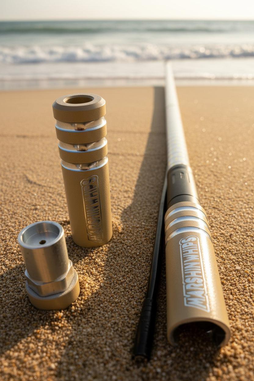 Game Changer LED Whip - Desert Tan Single-Marshin Whips-2 FT-RED-Black Market UTV