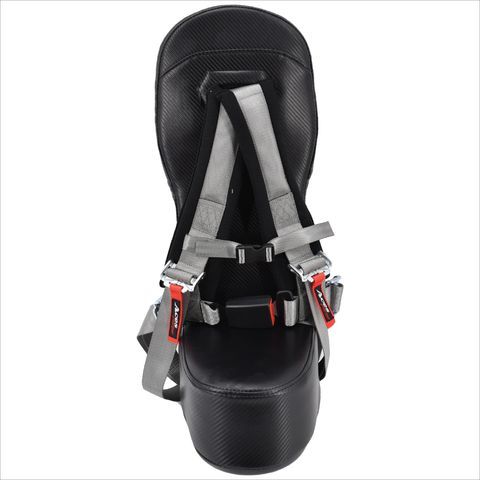 Canam X3 Bump Seat with 4 Point Harness-Seat Belt Harness-Aces Racing-Silver-Black Market UTV