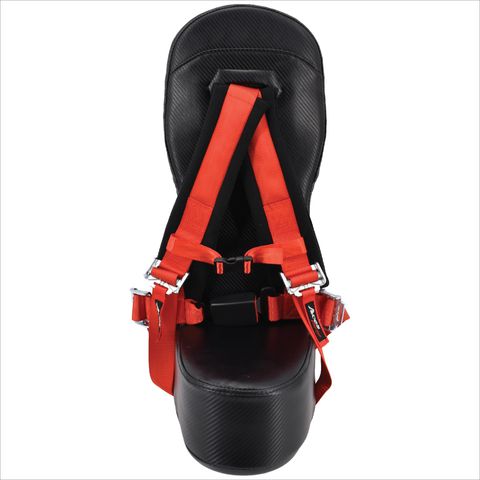 Canam X3 Bump Seat with 4 Point Harness-Seat Belt Harness-Aces Racing-Red-Black Market UTV