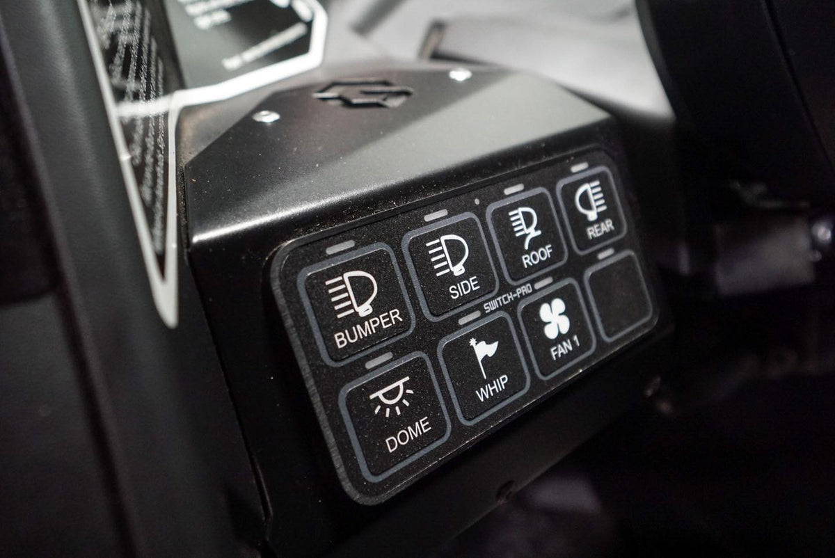 CAN AM X3 SWITCH PRO DASH MOUNT BRACKET-Geiser Performance-8 PANEL SWITCH PRO-Black Market UTV