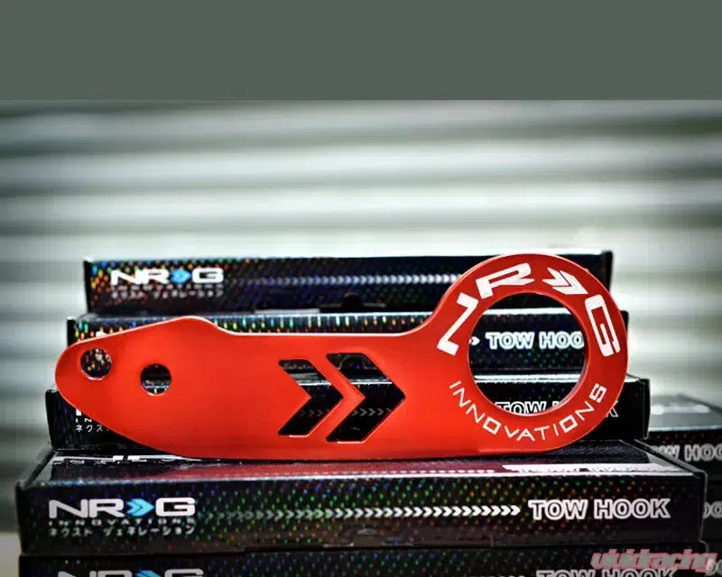 NRG Anodized Rear Tow Hook Universal-Rear Tow Hook-NRG-Red-Black Market UTV