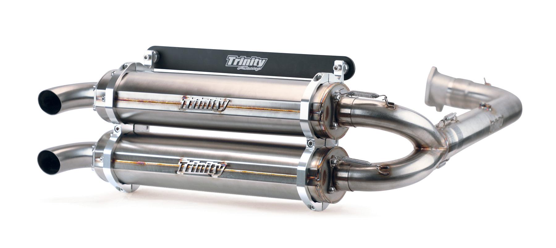 POLARIS RZR TURBO STAINLESS STEEL FULL EXHAUST-Stainless Steel-Trinity Racing-Black Market UTV