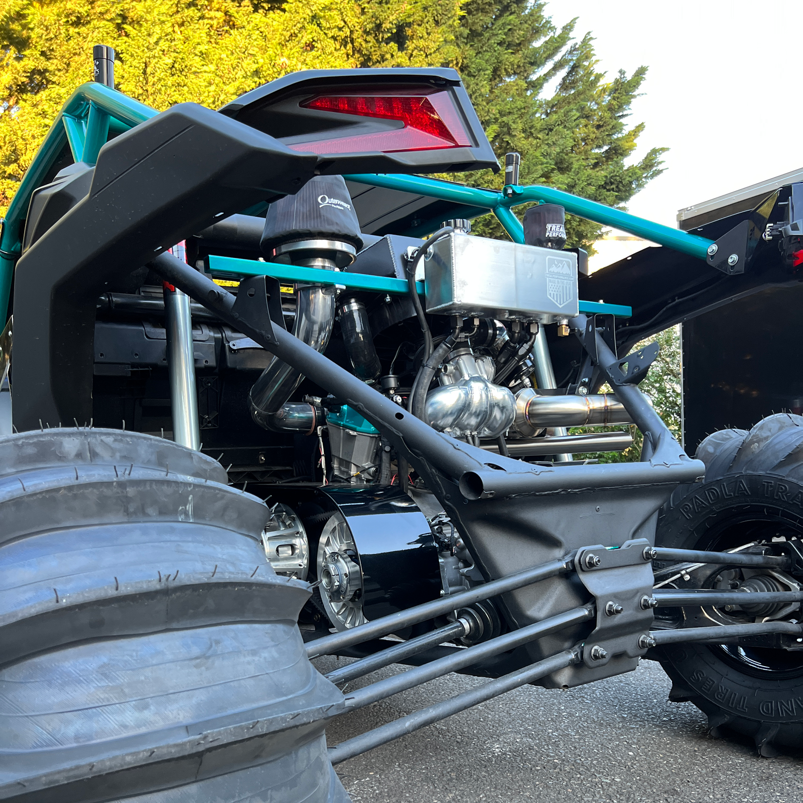 Treal Performance | 2017-2025 Can-Am X3 Coolant Reservoir Oil Catch Can Combo Tank-Cooling-Treal Performance B2B-Raw Aluminum-No - Just the One-Black Market UTV