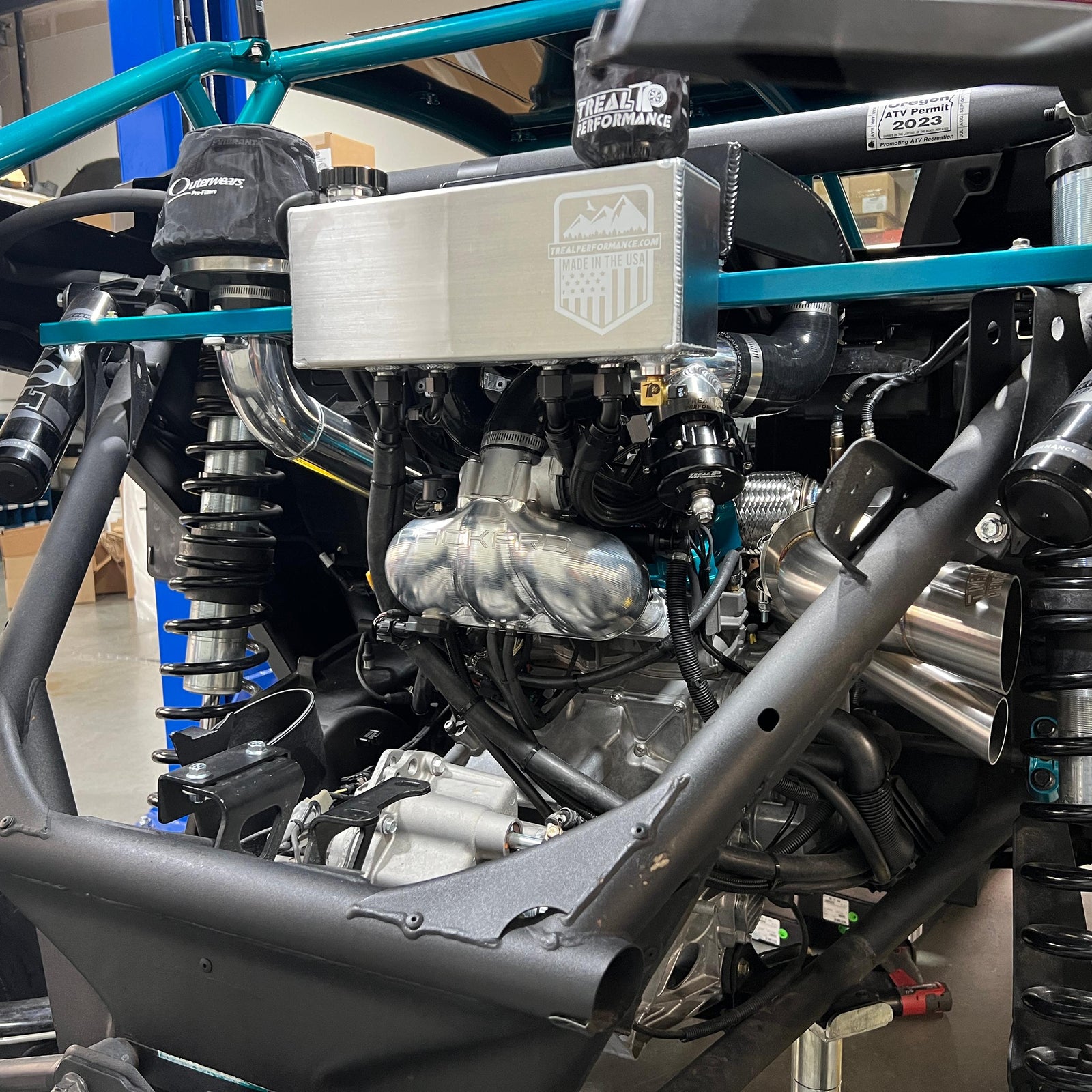 Treal Performance | 2017-2025 Can-Am X3 Coolant Reservoir Oil Catch Can Combo Tank-Cooling-Treal Performance B2B-Raw Aluminum-No - Just the One-Black Market UTV