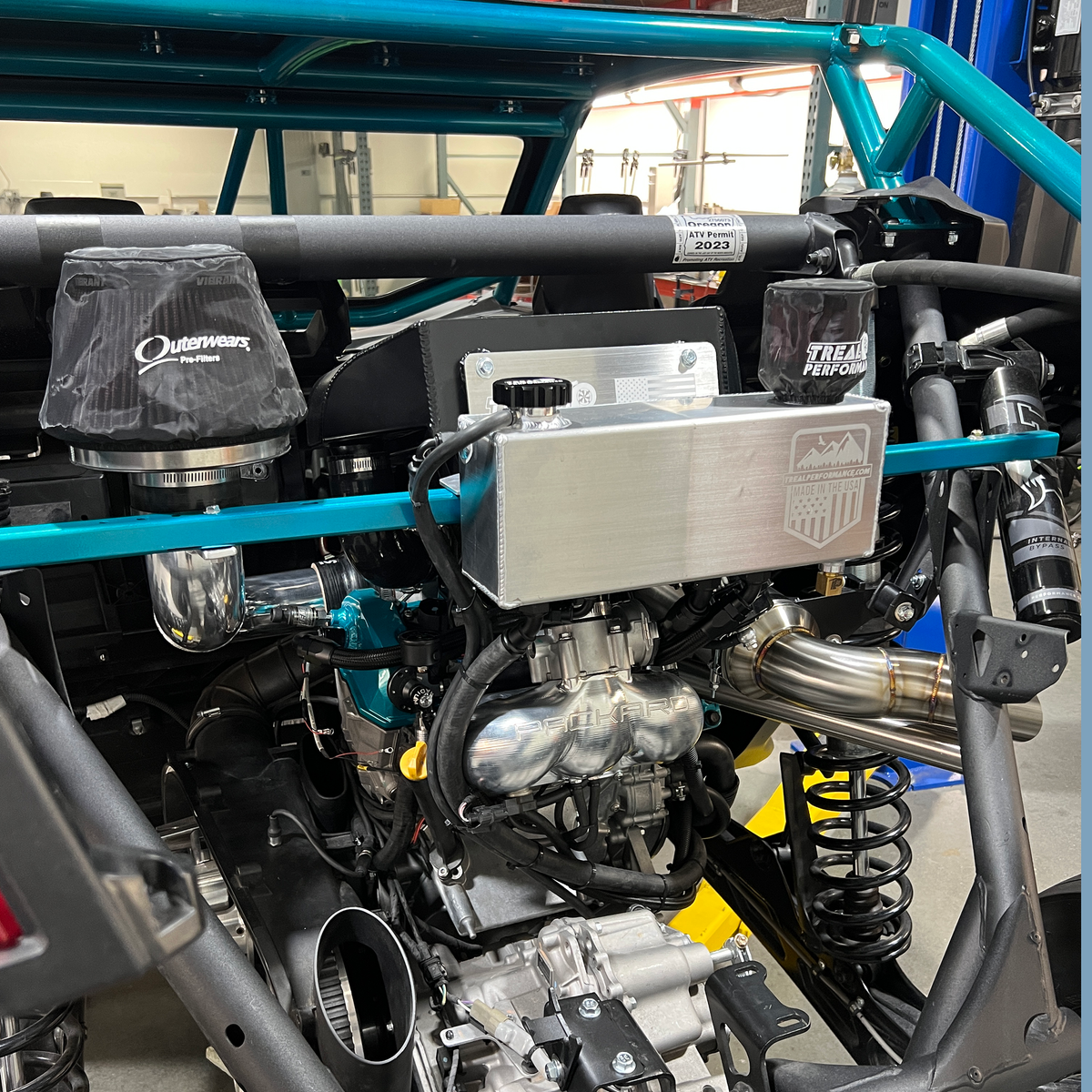 Treal Performance | 2017-2025 Can-Am X3 Coolant Reservoir Oil Catch Can Combo Tank-Cooling-Treal Performance B2B-Raw Aluminum-No - Just the One-Black Market UTV