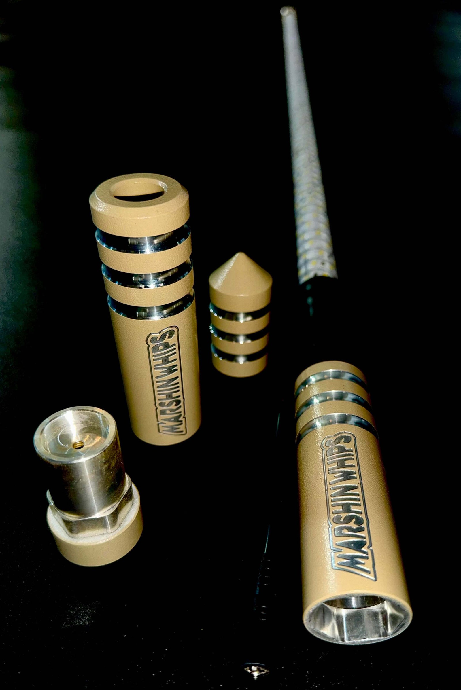 GAME CHANGER - TAN (SINGLE)-Marshin Whips-2 FT-RED-Black Market UTV