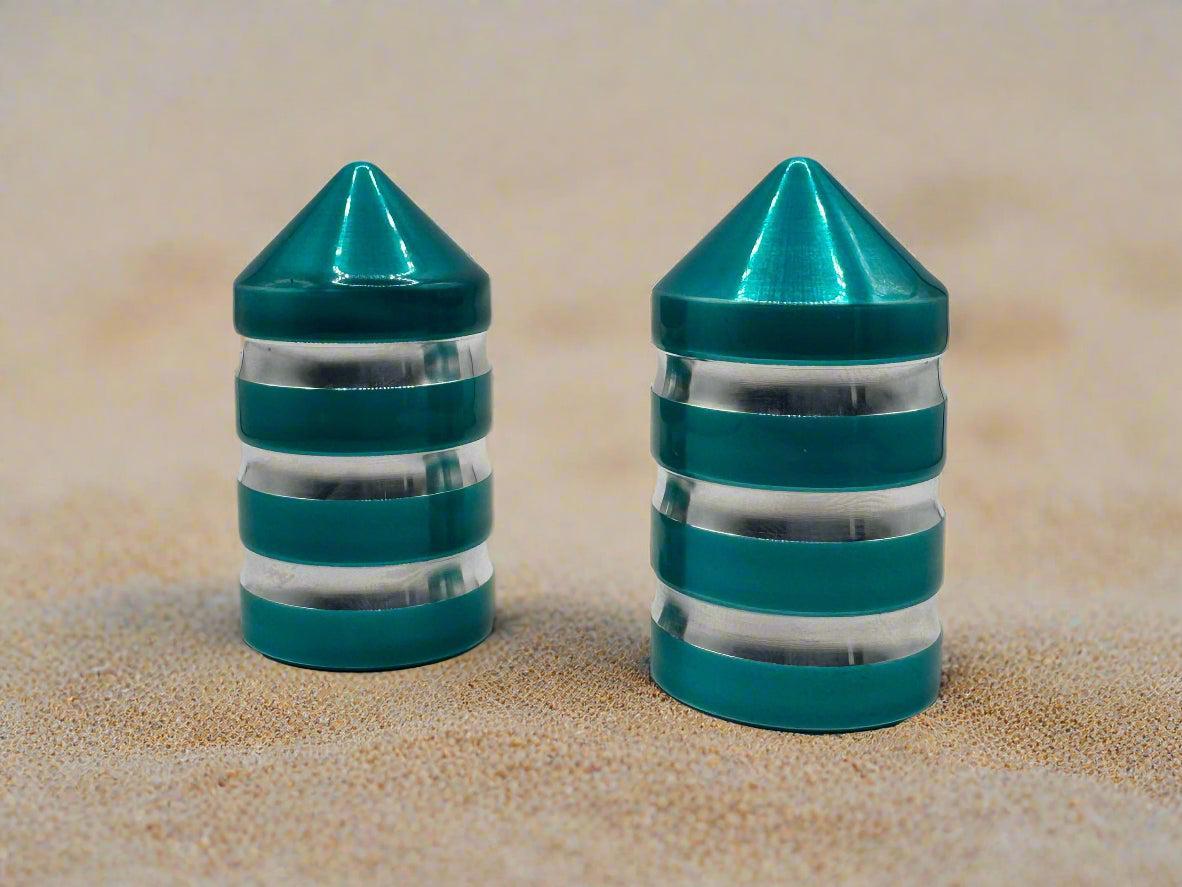 Billet Magnet Base Caps by Marshin Whips-whip accessories-Marshin Whips-Set of 2-JAMAICAN TEAL-Black Market UTV