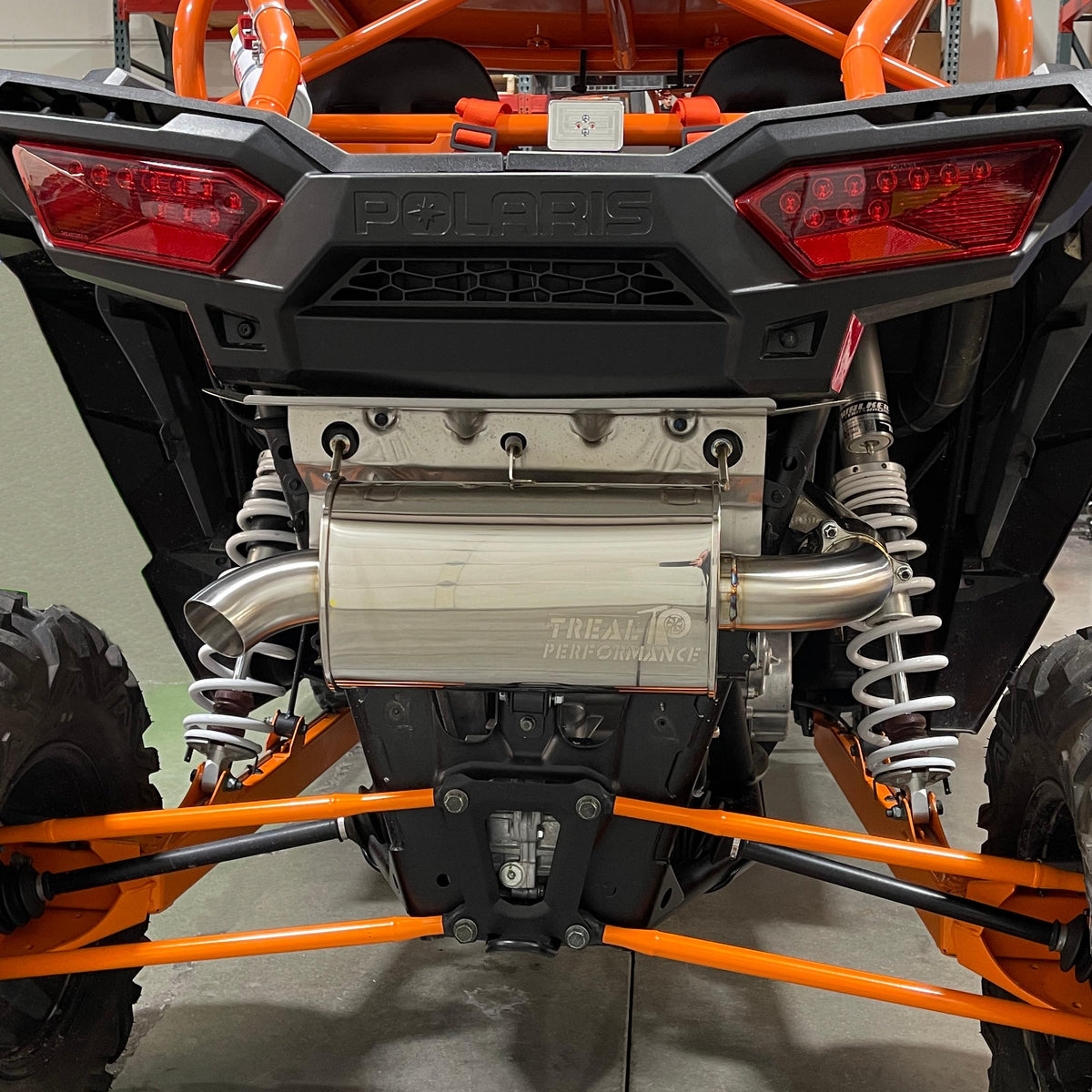 Treal Performance | 2016-2021 Polaris RZR XP Turbo / S &quot;Slip On&quot; Exhaust System-Exhaust-Treal Performance B2B-Single Tip-Black Market UTV