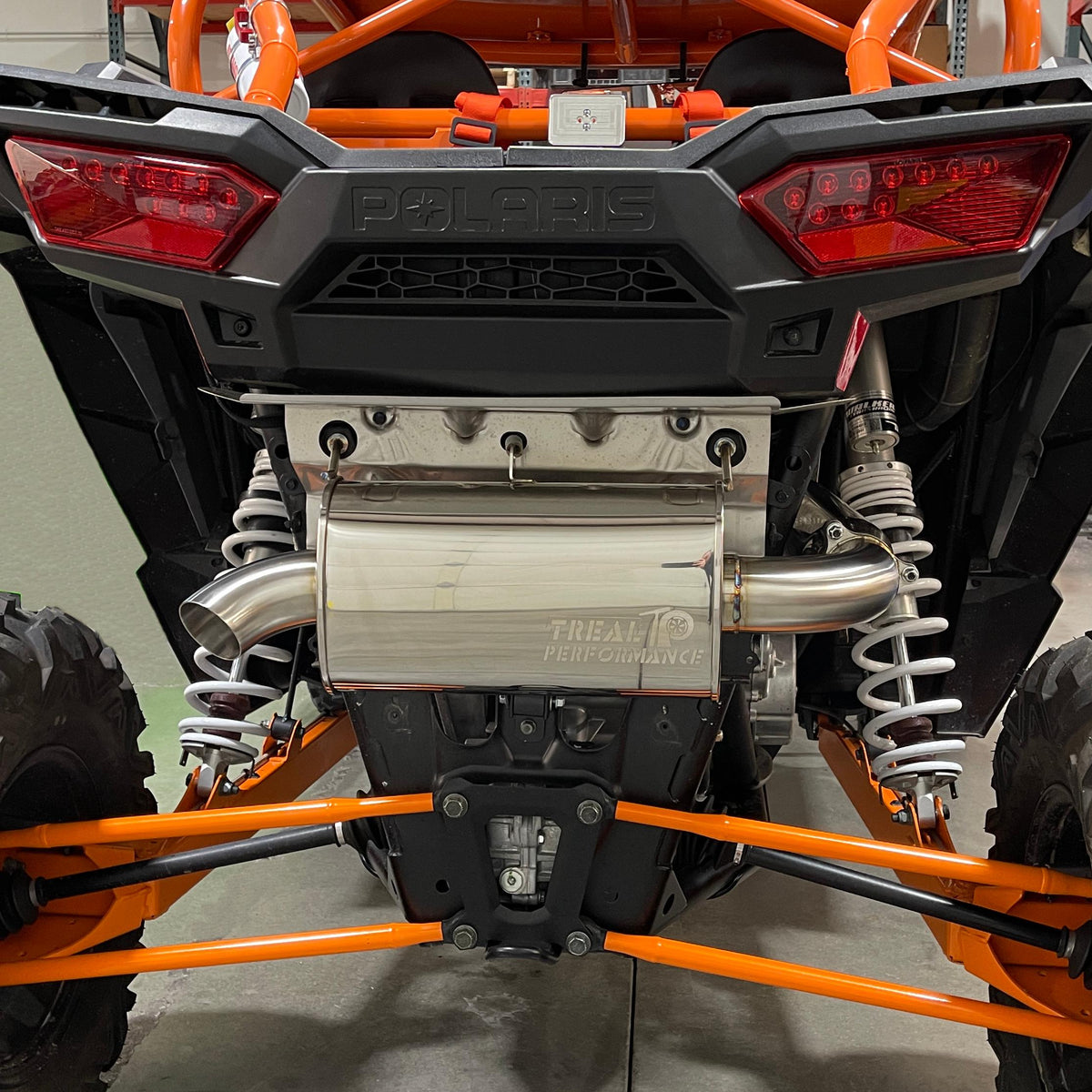 Treal Performance | 2016-2021 Polaris RZR XP Turbo / S Turbo Back Exhaust System-Exhaust-Treal Performance B2B-Non-Resonated-Single Tip-Black Market UTV