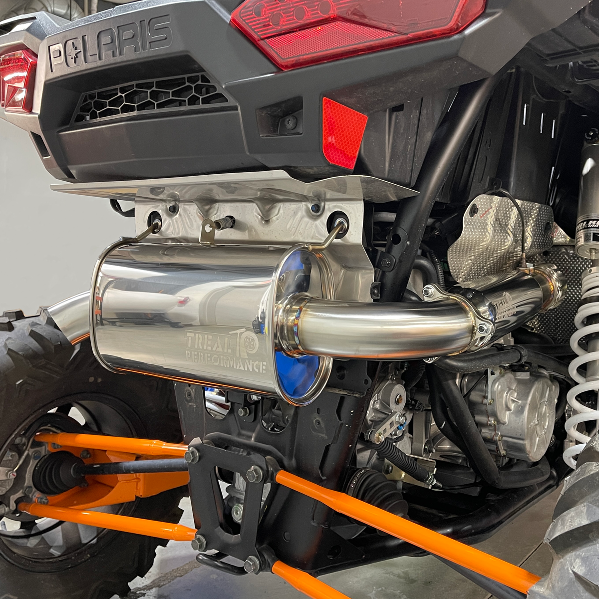 Treal Performance | 2016-2021 Polaris RZR XP Turbo / Turbo S "Slip On" Exhaust System-Exhaust-Treal Performance B2B-Single Tip-Black Market UTV