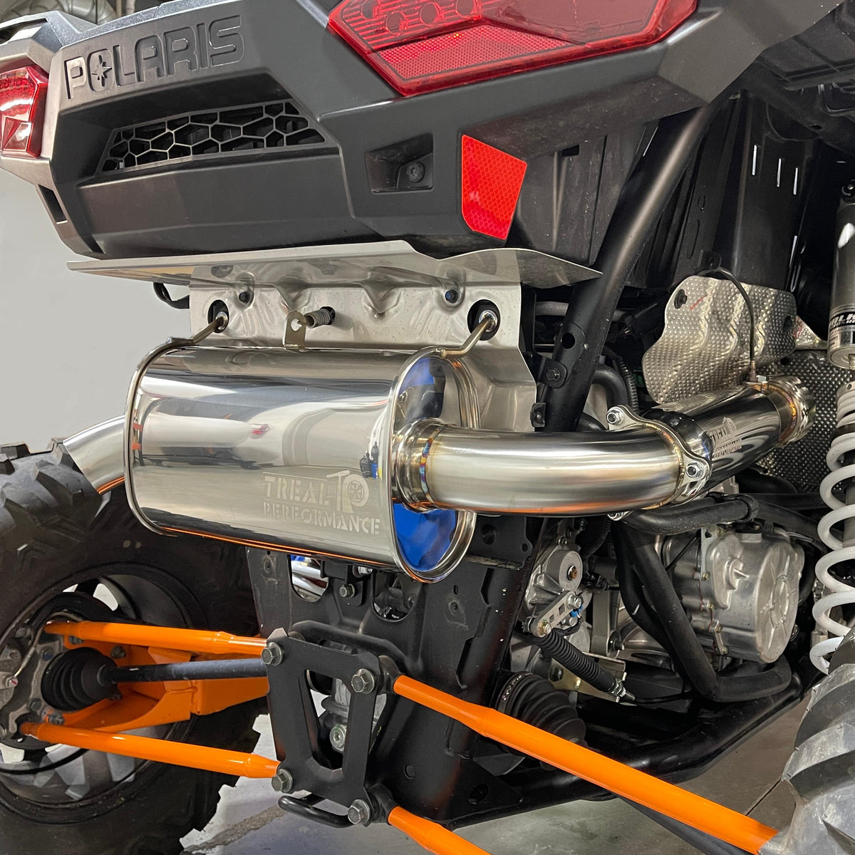 Treal Performance | 2016-2021 Polaris RZR XP Turbo / S Turbo Back Exhaust System-Exhaust-Treal Performance B2B-Non-Resonated-Single Tip-Black Market UTV