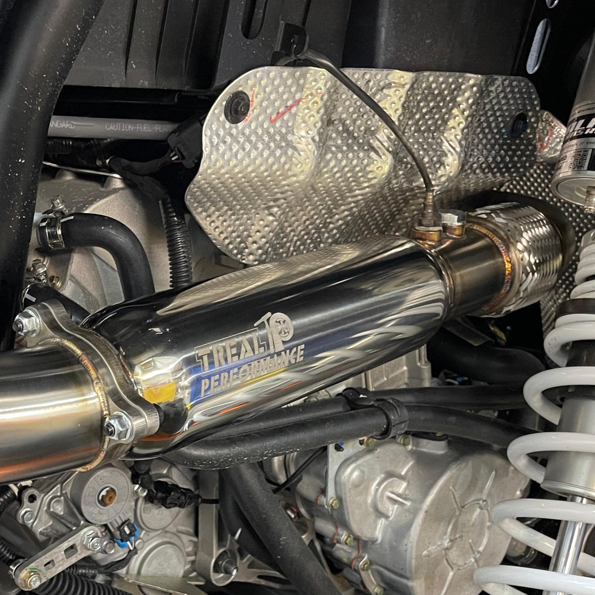 Treal Performance | 2020-2025 Polaris RZR ProXP Front Section-Exhaust-Treal Performance B2B-Resonated Front Section-Black Market UTV