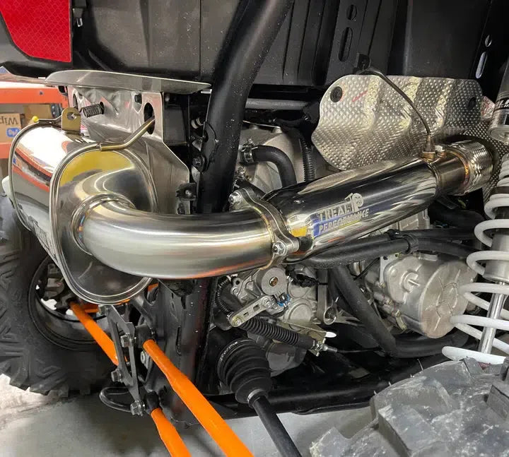 2016-2021 Polaris RZR XP Turbo / S Turbo Back Exhaust System-Exhaust-Treal Performance-Non-Resonated-Single Tip-Black Market UTV