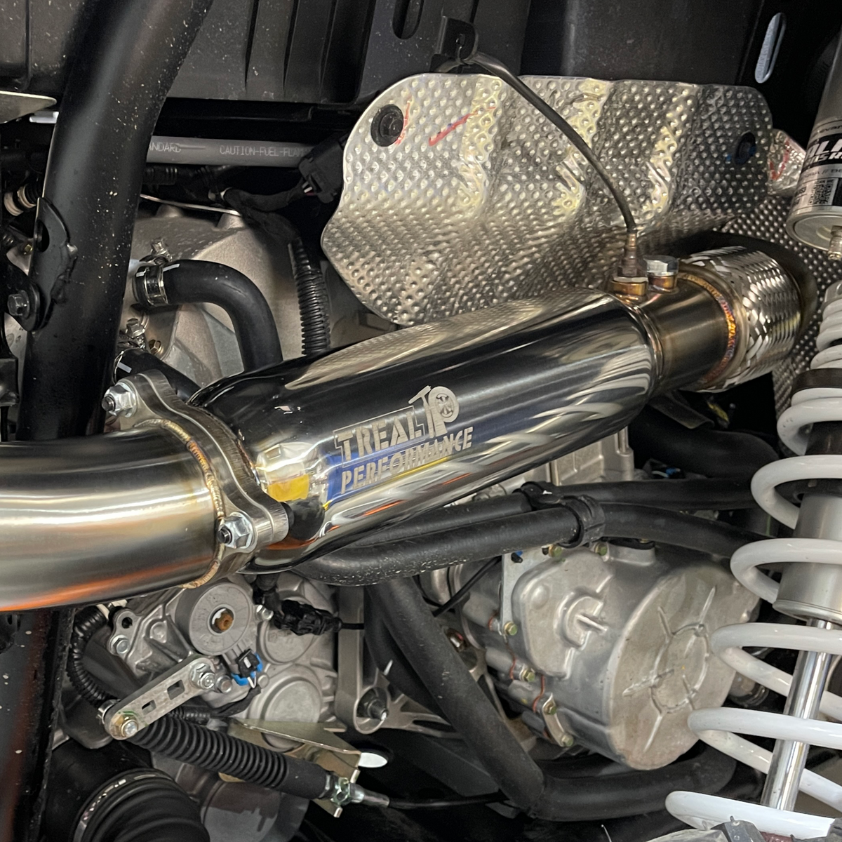 Treal Performance | 2016-2021 Polaris RZR XP Turbo / Turbo S Front Section-Exhaust-Treal Performance B2B-Non-Resonated Front Section-Black Market UTV
