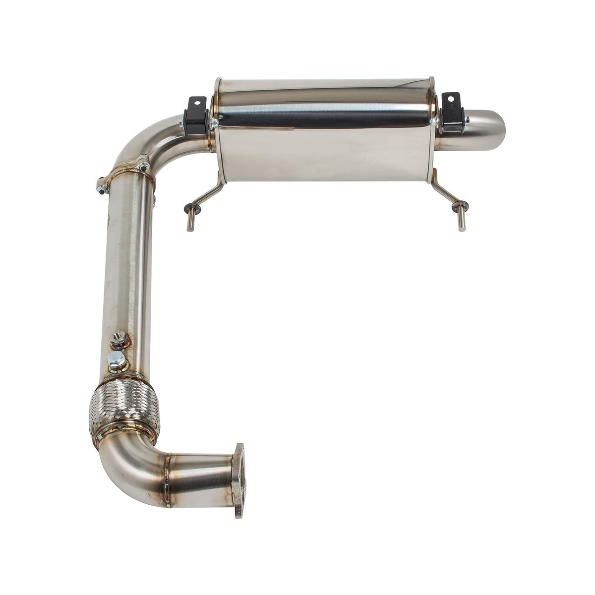 Treal Performance | 2020-2025 Polaris RZR ProXP Turbo Back Exhaust System-Exhaust-Treal Performance B2B-Non-Resonated Front Section-Single Tip-Black Market UTV
