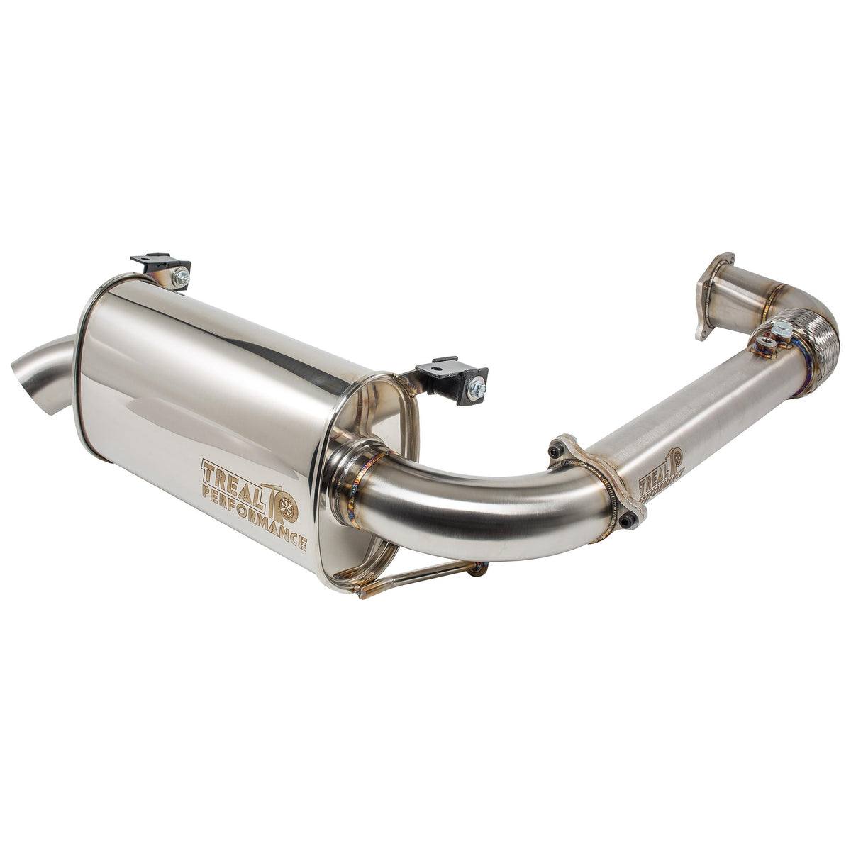 Treal Performance | 2020-2025 Polaris RZR ProXP Turbo Back Exhaust System-Exhaust-Treal Performance B2B-Non-Resonated Front Section-Single Tip-Black Market UTV
