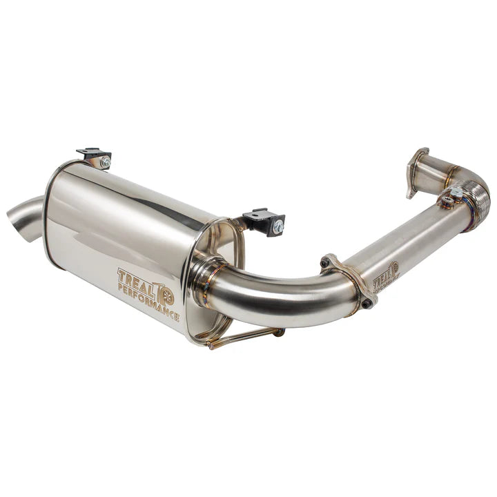 Treal Performance | 2020-2025 Polaris RZR ProXP Turbo Back Exhaust System-Exhaust-Treal Performance-Non-Resonated Front Section-Single Tip-Black Market UTV