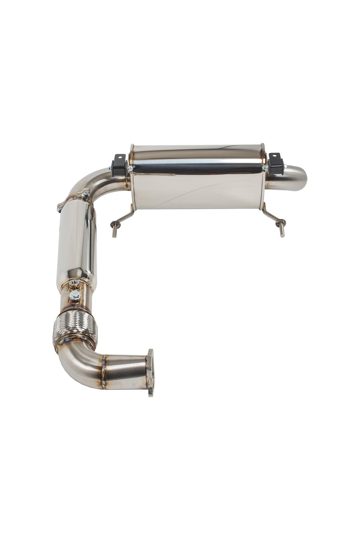 Treal Performance | 2020-2025 Polaris RZR ProXP Turbo Back Exhaust System-Exhaust-Treal Performance B2B-Non-Resonated Front Section-Single Tip-Black Market UTV