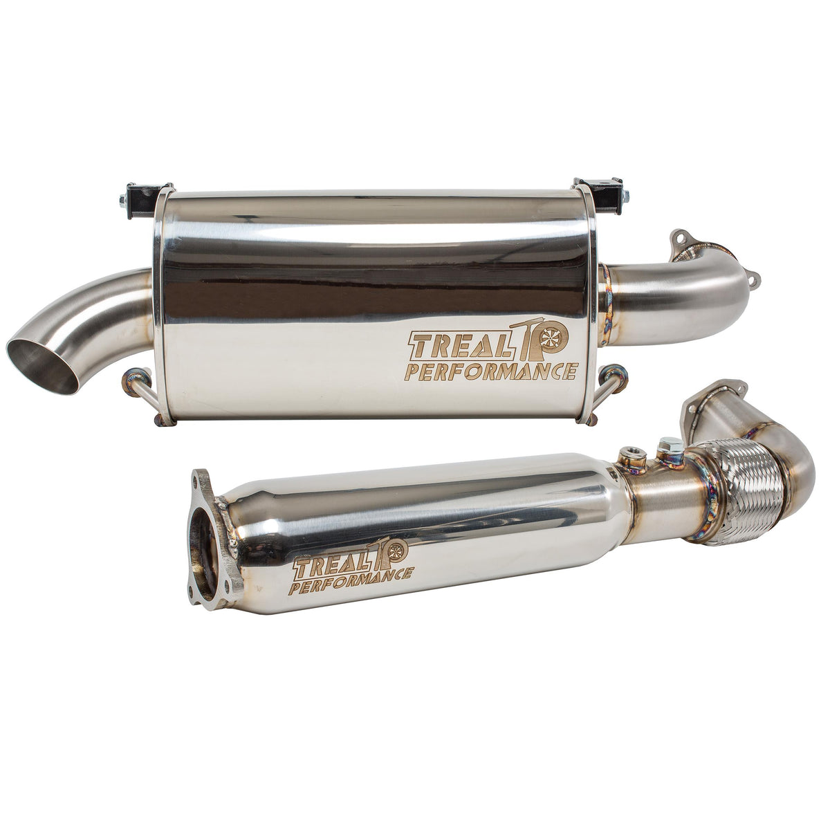 Treal Performance | 2020-2025 Polaris RZR ProXP &quot;Slip On&quot; Exhaust System-Exhaust-Treal Performance B2B-Single Tip-Black Market UTV