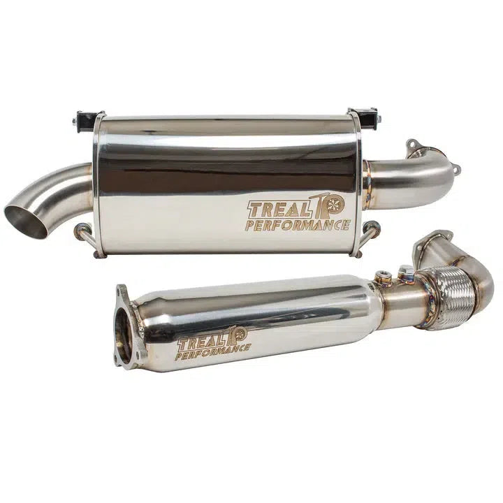 2020-2025 Polaris RZR ProXP &quot;Slip On&quot; Exhaust System-Exhaust-Treal Performance-Single Tip-Black Market UTV