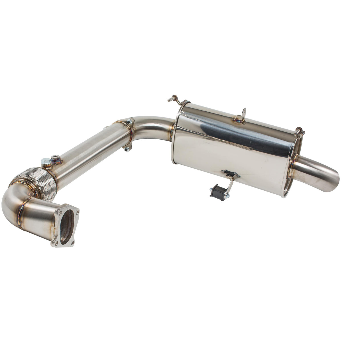 Treal Performance | 2016-2021 Polaris RZR XP Turbo / S Turbo Back Exhaust System-Exhaust-Treal Performance B2B-Non-Resonated-Single Tip-Black Market UTV