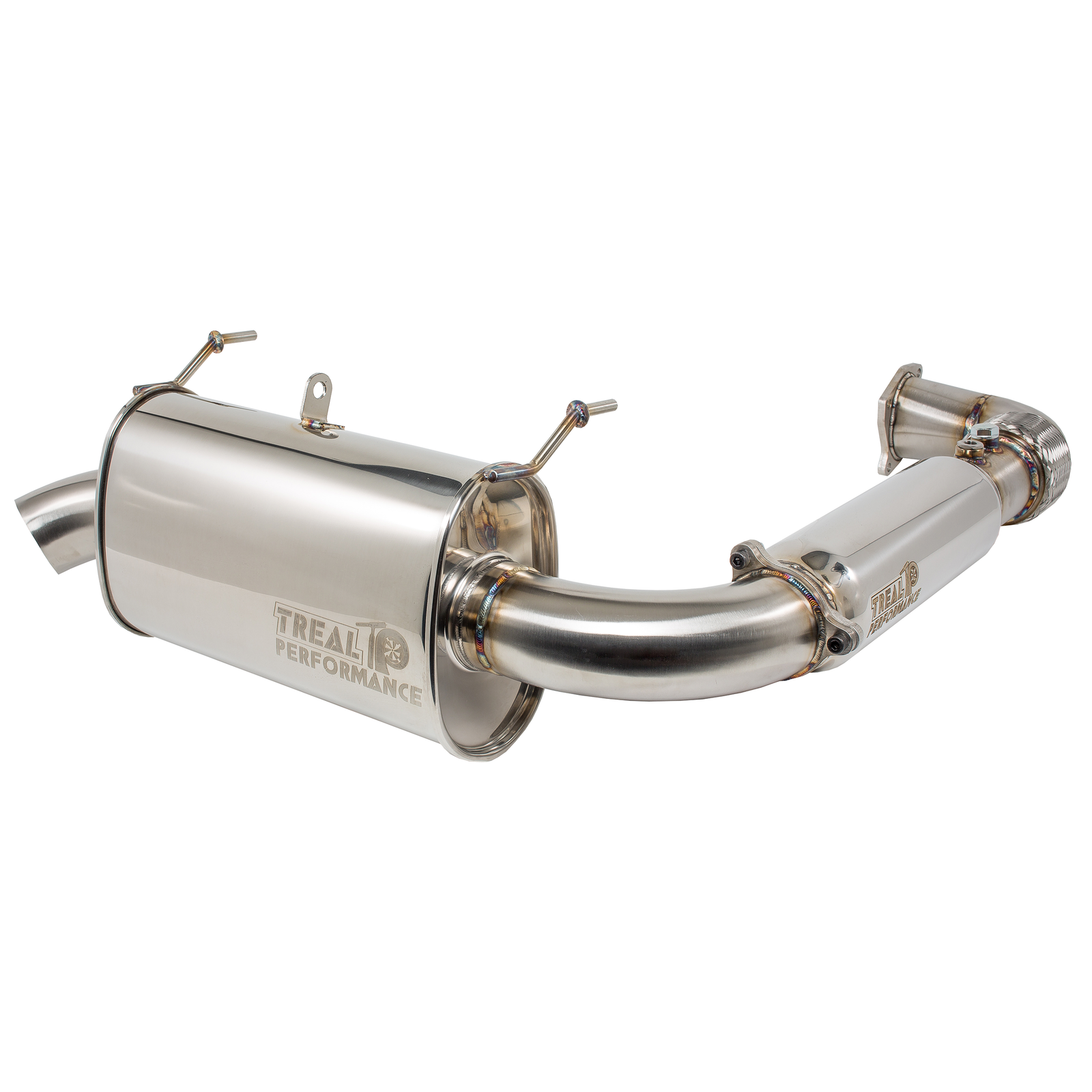 Treal Performance | 2016-2021 Polaris RZR XP Turbo / S Turbo Back Exhaust System-Exhaust-Treal Performance B2B-Non-Resonated-Single Tip-Black Market UTV